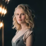 تصویر زنی با لباس شیک در نورپردازی زیبا، مرتبط با کافه ترانه و آهنگ جدید