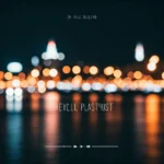 تصویر پس‌زمینه تار با چراغ‌های شب، مناسب برای کافه ترانه و آهنگ جدید